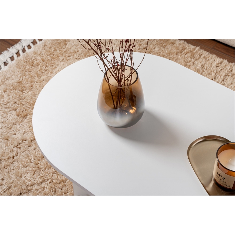ASIR Hanah Home Sable Coffee Table in White