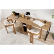ASIR Hanah Home Twin Study Desk in Atlantic Pine and Black