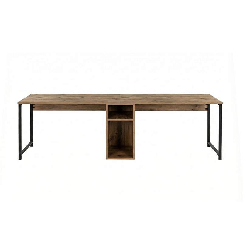 ASIR Hanah Home Twin Study Desk in Atlantic Pine and Black