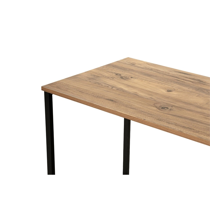 ASIR Hanah Home Twin Study Desk in Atlantic Pine and Black
