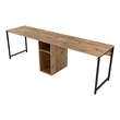 ASIR Hanah Home Twin Study Desk in Atlantic Pine and Black
