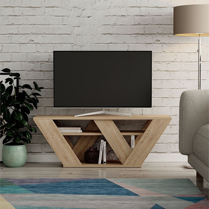 ASIR Hanah Home Pipralla TV Stand in Oak
