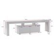 ASIR Hanah Home Enclave TV Stand in Fressia Marble