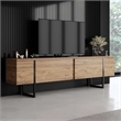 ASIR Hanah Home Luxe Coffee Table in Atlantic Pine and Black