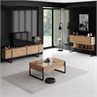 ASIR Hanah Home Luxe Coffee Table in Atlantic Pine and Black