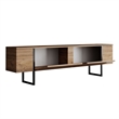 ASIR Hanah Home Luxe Coffee Table in Atlantic Pine and Black