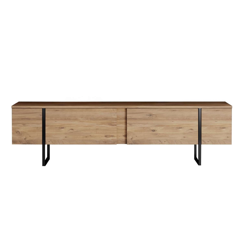 ASIR Hanah Home Luxe Coffee Table in Atlantic Pine and Black