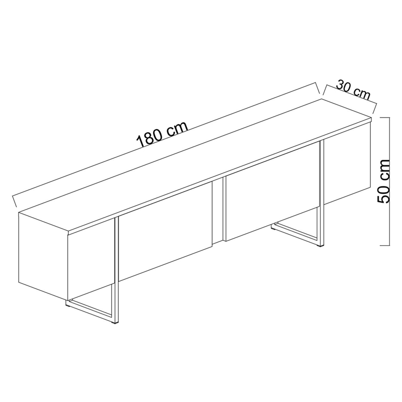 ASIR Hanah Home Luxe Coffee Table in Atlantic Pine and Black