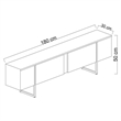 ASIR Hanah Home Luxe Coffee Table in Atlantic Pine and Black