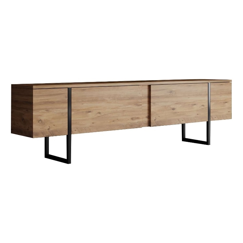 ASIR Hanah Home Luxe Coffee Table in Atlantic Pine and Black