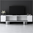 ASIR Hanah Home Bohem TV Stand in White and Silver
