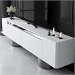 ASIR Hanah Home Bohem TV Stand in White and Silver