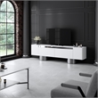 ASIR Hanah Home Bohem TV Stand in White and Silver