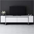 ASIR Hanah Home Yildiz TV Stand in White and Silver