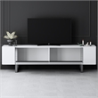 ASIR Hanah Home Yildiz TV Stand in White and Silver