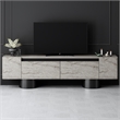 ASIR Hanah Home Bohem TV Stand in Travertine and Black