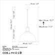 ASIR Opviq Kure 228 Chandelier in Orange