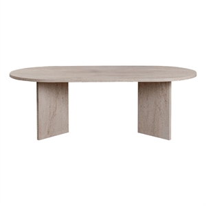ASIR Hanah Home Sable Coffee Table in Travertine