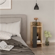 ASIR Hanah Home Elos Right Nightstand in Oak and Anthracite
