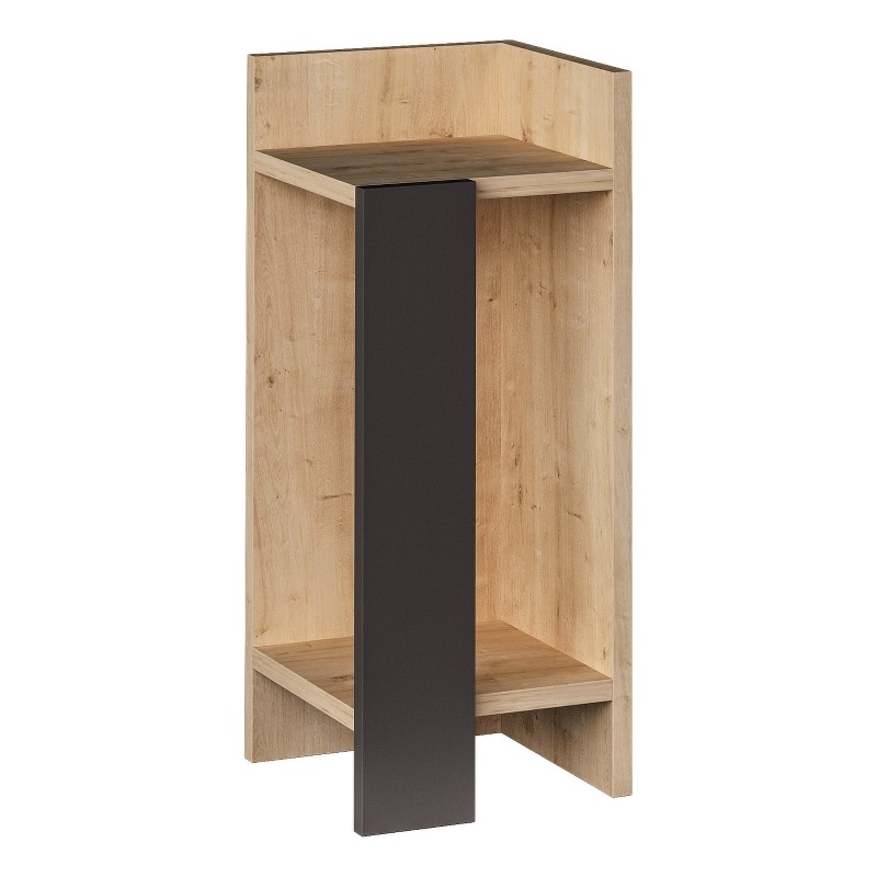 ASIR Hanah Home Elos Right Nightstand in Oak and Anthracite