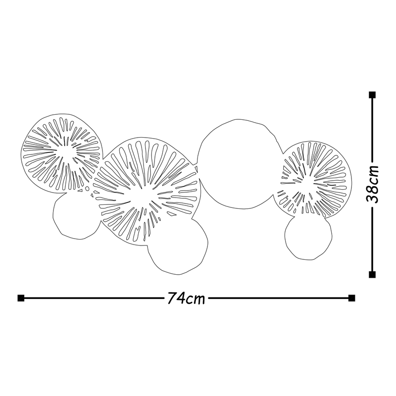 ASIR Wallity Metal Art Decorative Metal Wall Accessory in Multi-Color