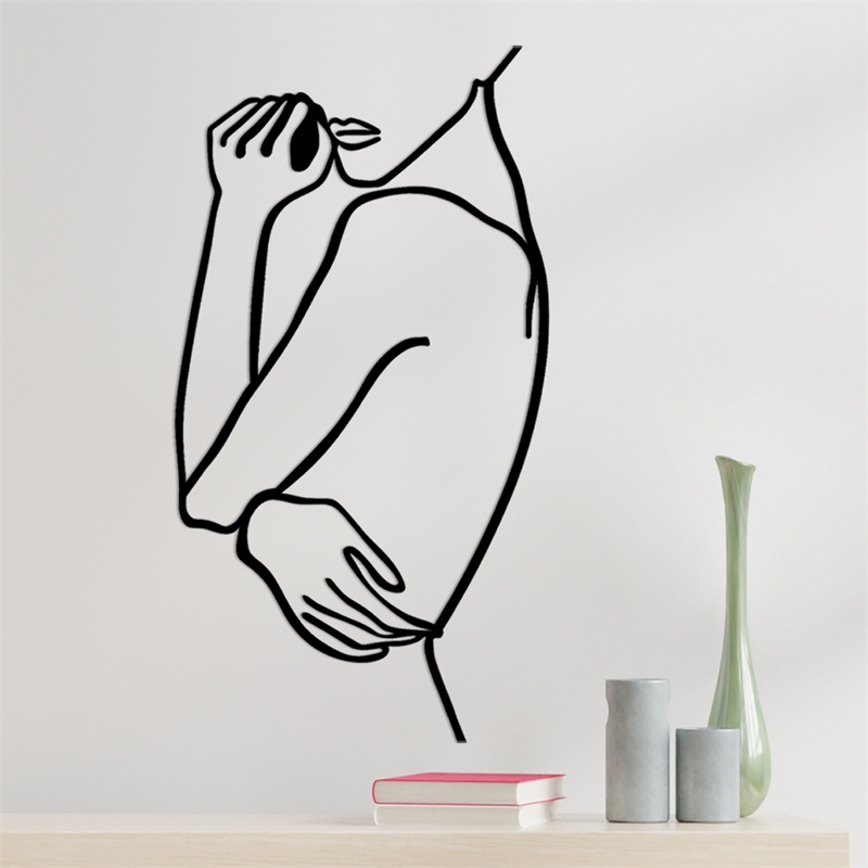 ASIR Wallity Woman 2 Decorative Metal Wall Accessory in Black