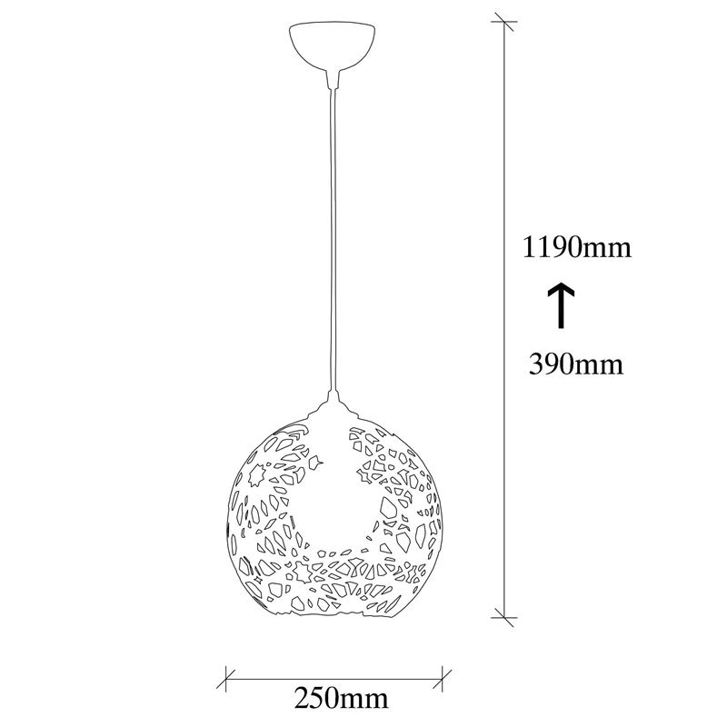 ASIR Opviq Fellini MR 785 Chandelier in Black