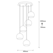 ASIR Opviq Sivani MR 999 Chandelier in Copper