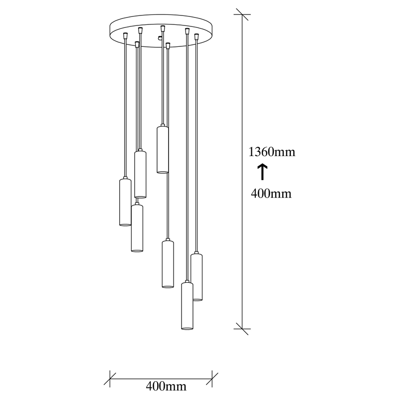 ASIR Opviq Tempo 6032 Chandelier in Brass
