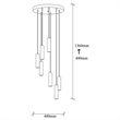 ASIR Opviq Tempo 6032 Chandelier in Brass