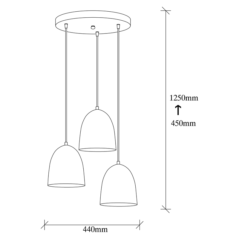 ASIR Opviq Tattoo 6168 Chandelier in Black