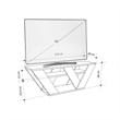 ASIR Hanah Home Pipralla TV Stand in Carrara Marble