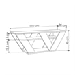 ASIR Hanah Home Pipralla TV Stand in Carrara Marble