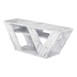 ASIR Hanah Home Pipralla TV Stand in Carrara Marble