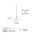 ASIR Opviq Varzan 10835 Chandelier in Brass