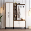 ASIR Hanah Home Viyana DA Hall Stand in Walnut and White