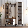 ASIR Hanah Home Viyana DA Hall Stand in Walnut and White