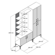 ASIR Hanah Home Viyana DA Hall Stand in Walnut and White