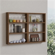 ASIR Hanah Home Hexa Wall Shelf in Walnut