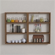 ASIR Hanah Home Hexa Wall Shelf in Walnut
