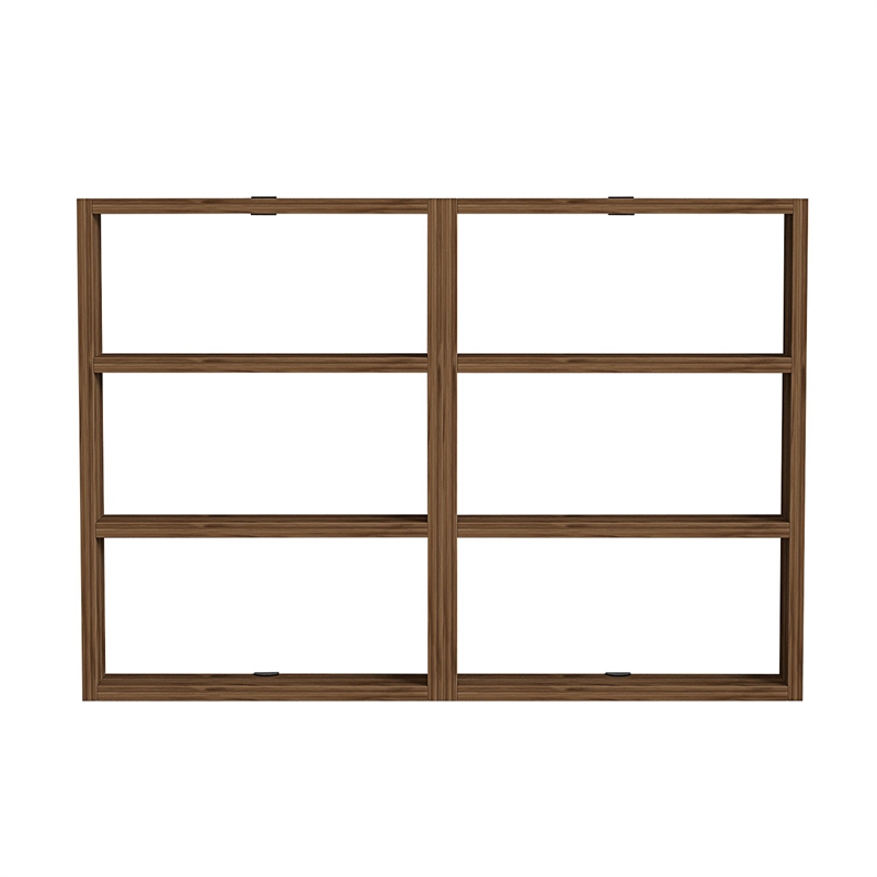 ASIR Hanah Home Hexa Wall Shelf in Walnut
