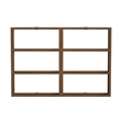 ASIR Hanah Home Hexa Wall Shelf in Walnut