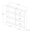 ASIR Hanah Home Hexa Wall Shelf in Walnut