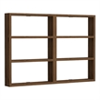 ASIR Hanah Home Hexa Wall Shelf in Walnut