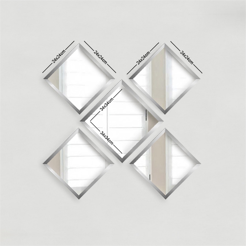 ASIR Wallity SETAYNA049 Silver Mirror Set