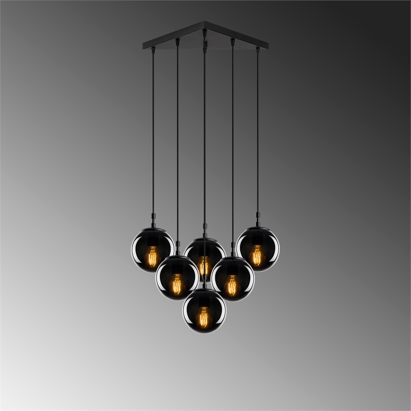 ASIR Opviq Efe - 2181 Black, Fume Chandelier