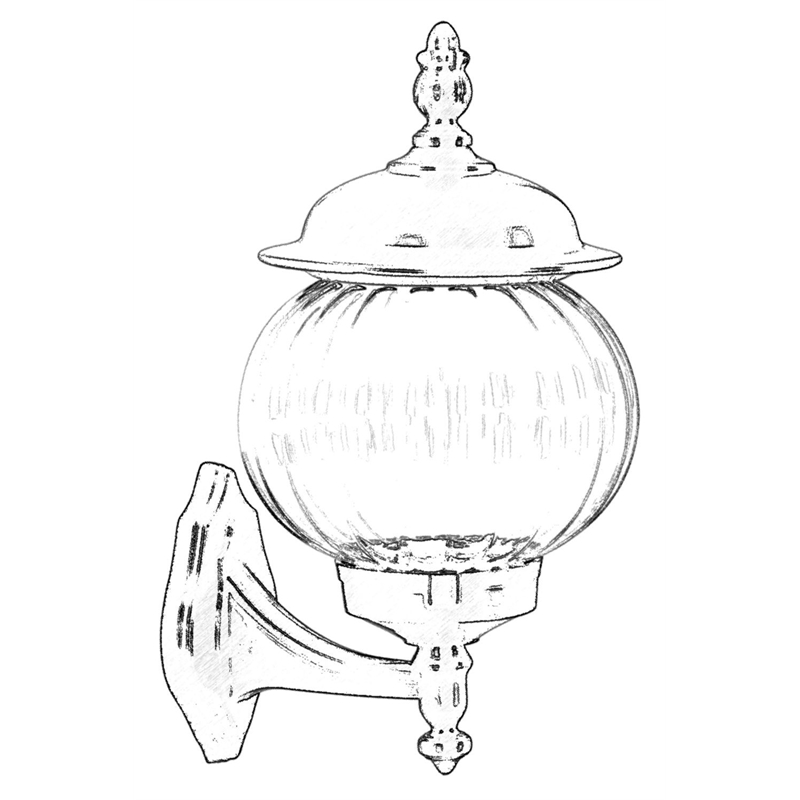 ASIR Opviq BAP-68187-M4 Black Outdoor Wall Lamp