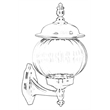 ASIR Opviq BAP-68187-M4 Black Outdoor Wall Lamp