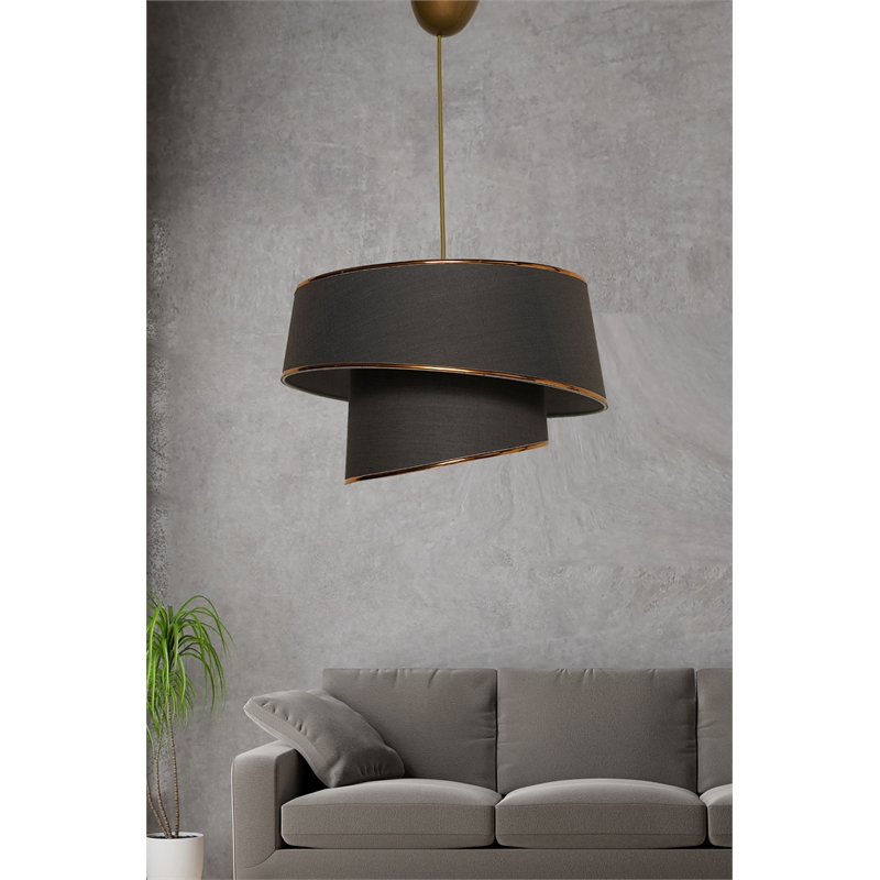 ASIR Opviq Barette - Gold, Anthracite Chandelier