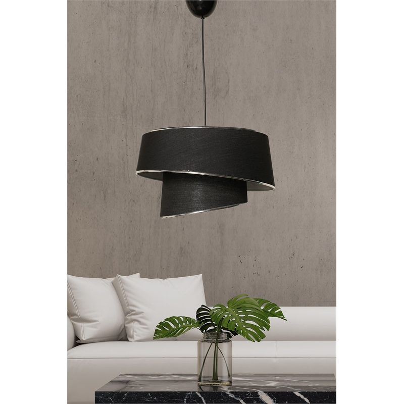 ASIR Opviq Barette - Silver, Black Chandelier